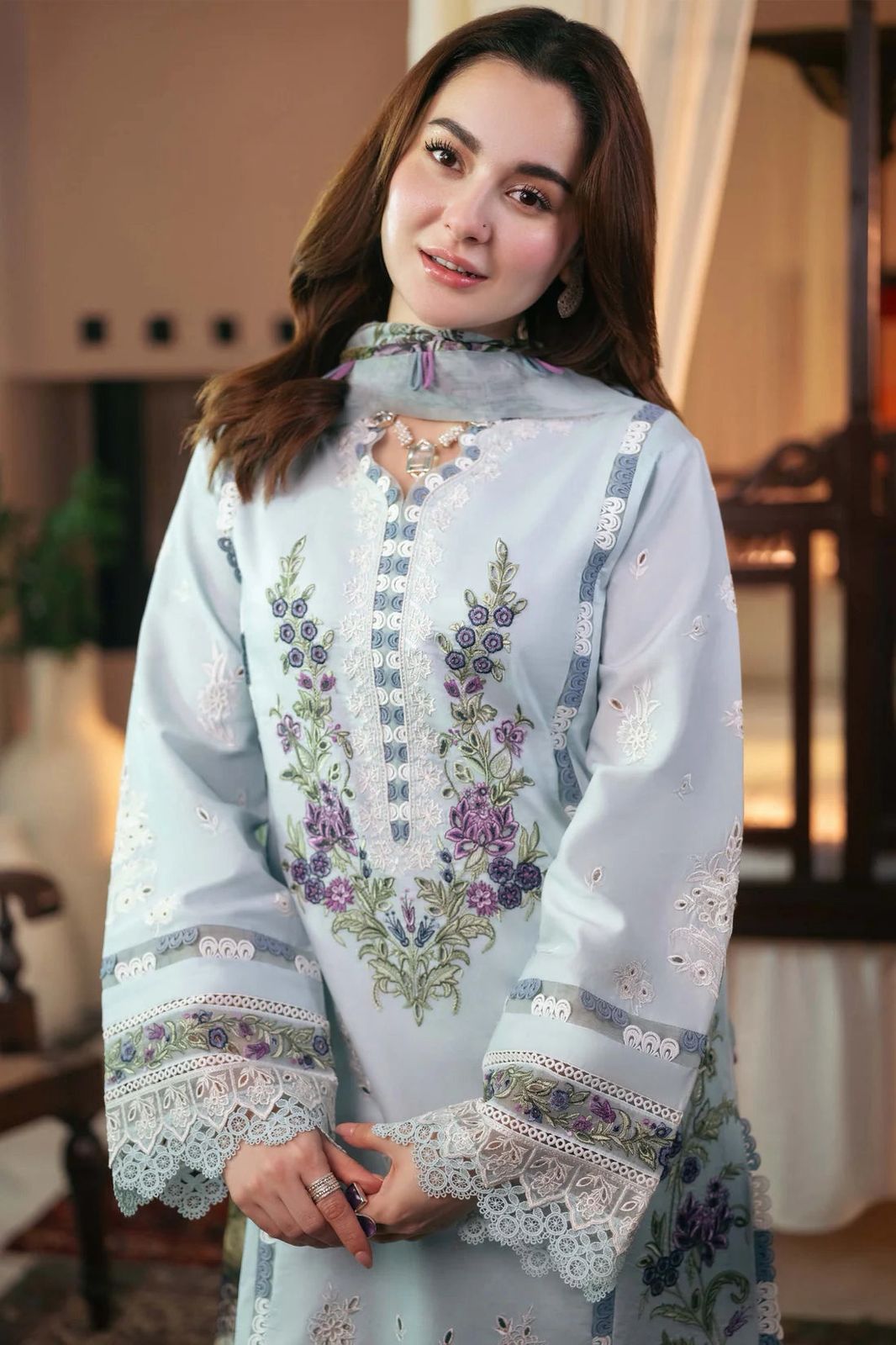 💎 Jade Lawn with Diamond Dupatta 💎