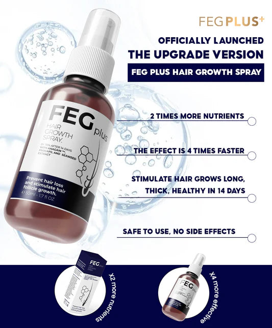 Feg Plus Hair Growth Spray – Stimulate Follicles, Reduce Hair Fall, And Encourage Thicker, Healthier Growth 60ml