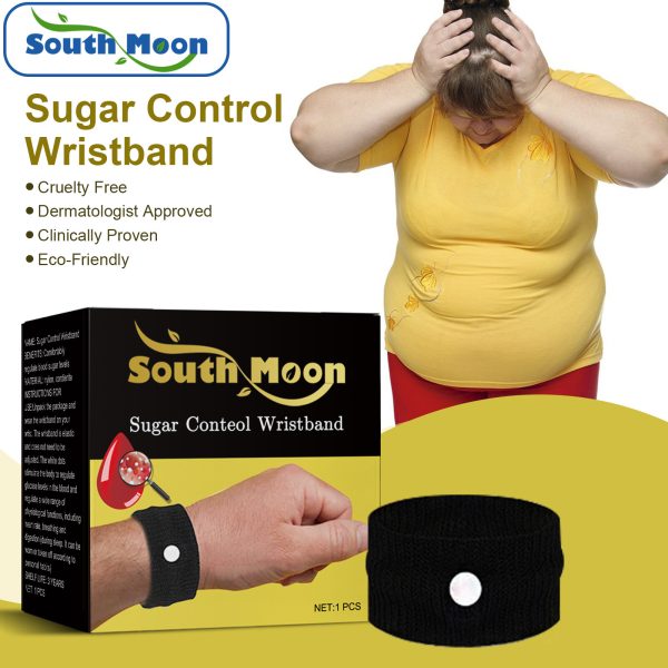 South Moon Sugar Control Wristband | Promote Relaxation | Acupressure Sugar Control Wrist Strap | Lightweight Body Care Wrist Strap | Sugar Levels Regulater Wristband
