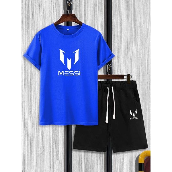 Printed Half Sleeves Cotton Jersey Summer Tracksuit For Boys & Girls T-shirt & Shorts Gym Sports Outdoor Gaming Tracksuit
