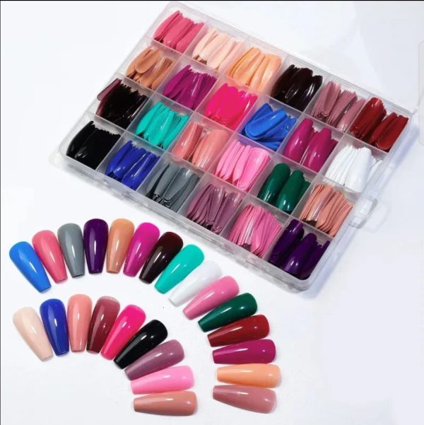 Premium Nail Tips Set – 576pcs for use clothes matching  with Nail